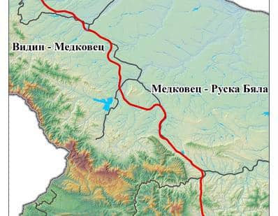 a map of a large area, видин медковец