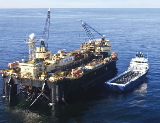 a large ship in the water