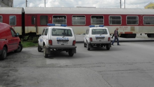 a couple of police cars on a street
