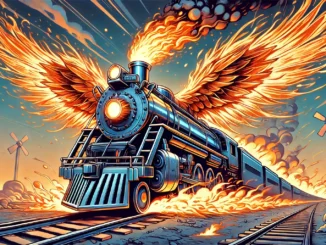 a train with wings on it