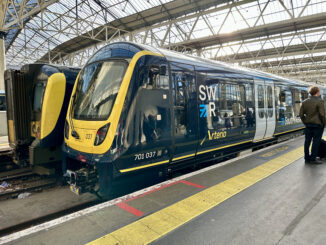 a train in a station