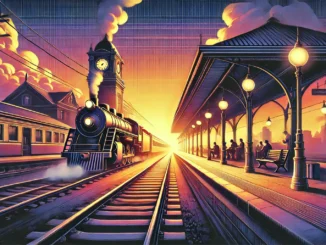 a train on the railway tracks