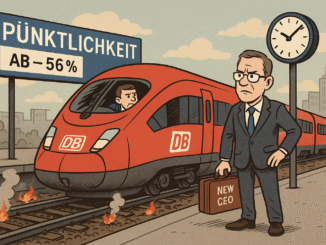 a man in a suit standing next to a train