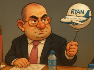 a man holding a balloon and a plane